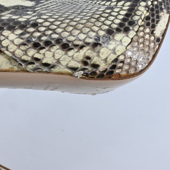 MIU MIU Snakeskin Platform Peep Toe Heels Size 39 - Picture 5 of 12